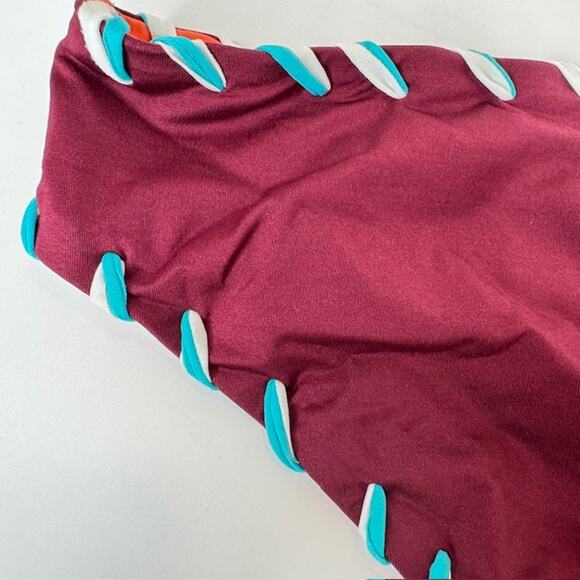 Becca Reversible Large Camille Hipster Bikini Bottom Cabernet - Picture 9 of 16